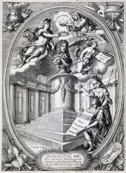 Dedikationsgravyr till Gottfried Finger, 1688